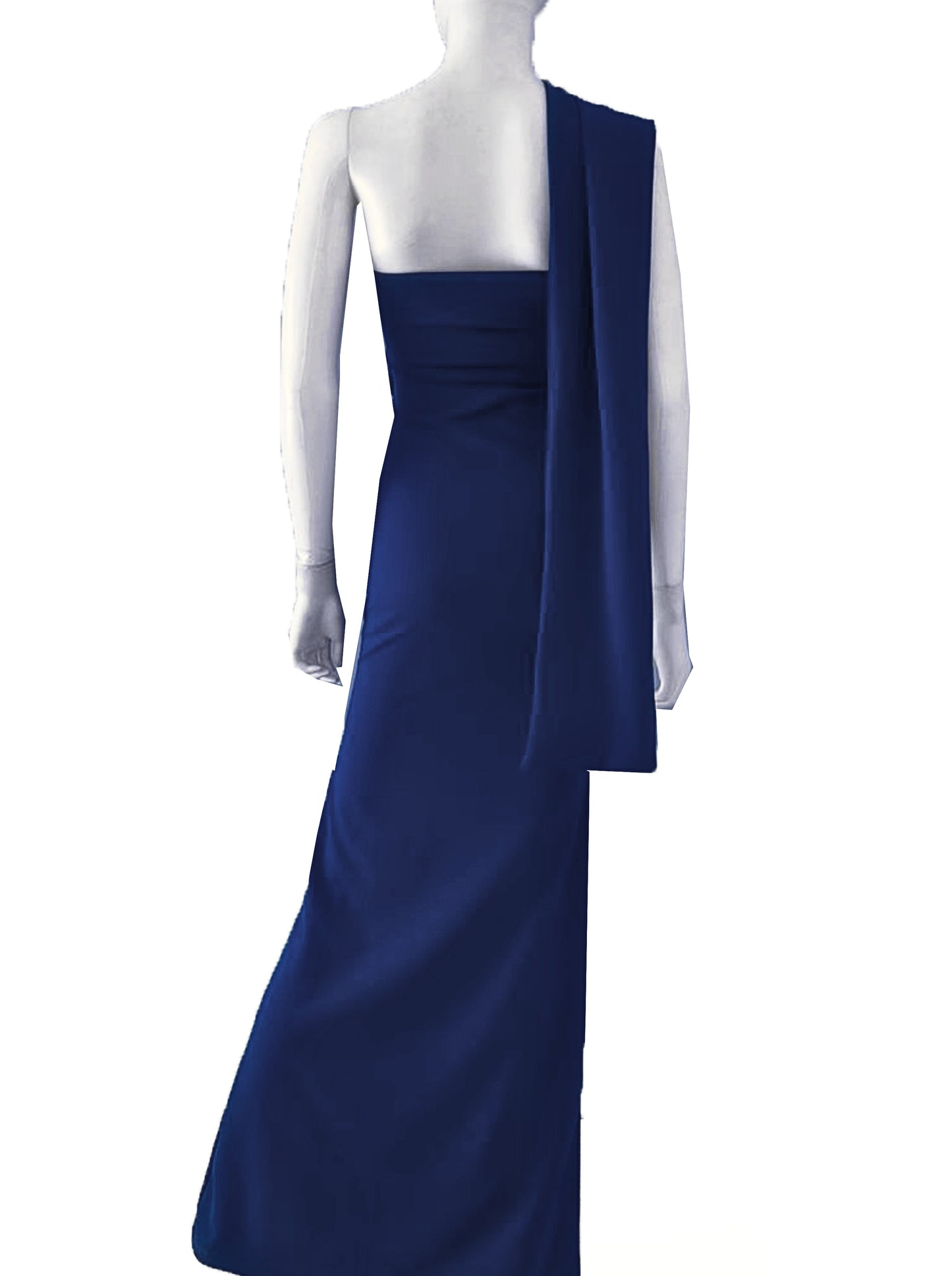 Vestido pieza cruzada azul marino