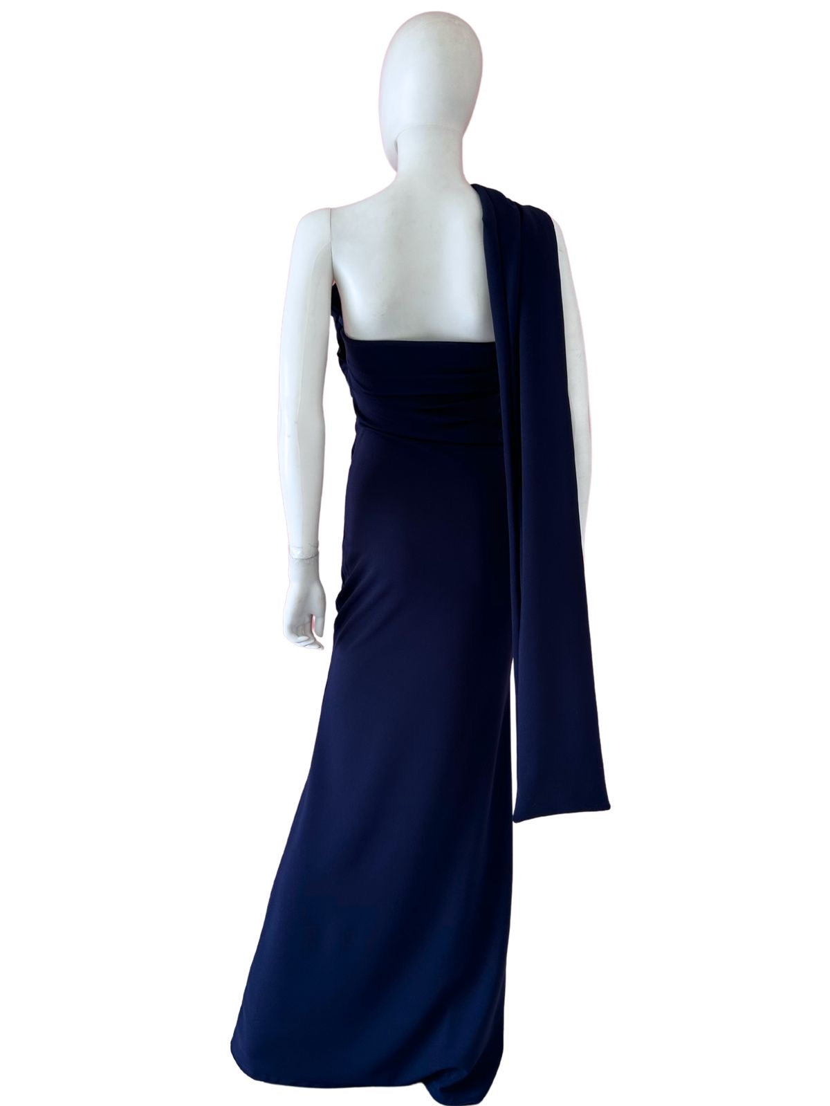 Vestido pieza cruzada azul marino