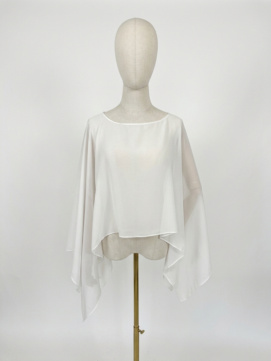 Capa shiffon blanca