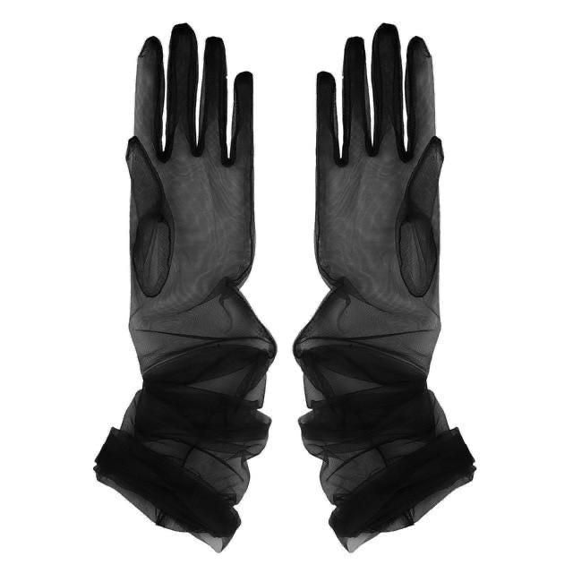 Guantes tul negros