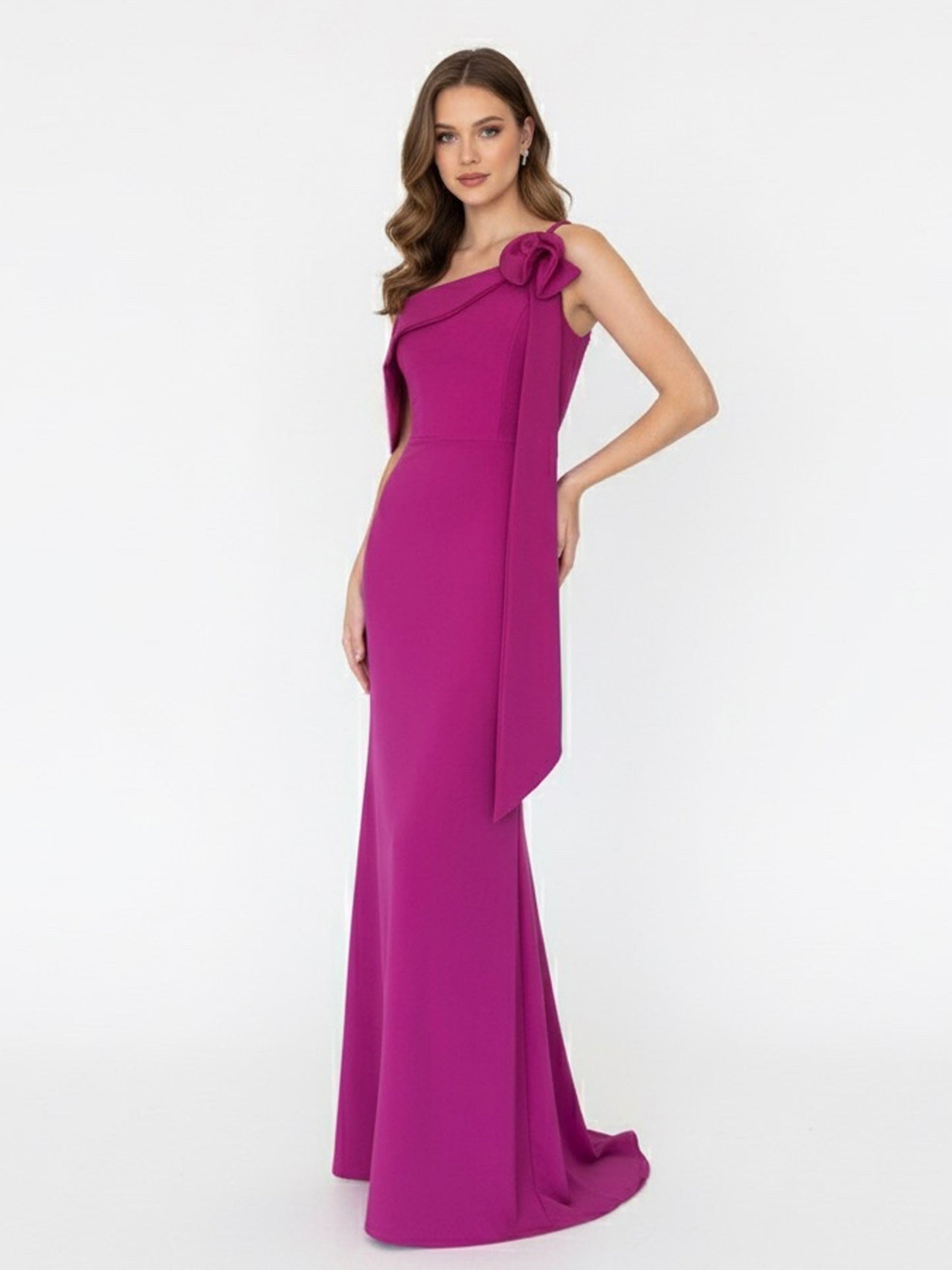 Vestido un tirante y flor bugambilia