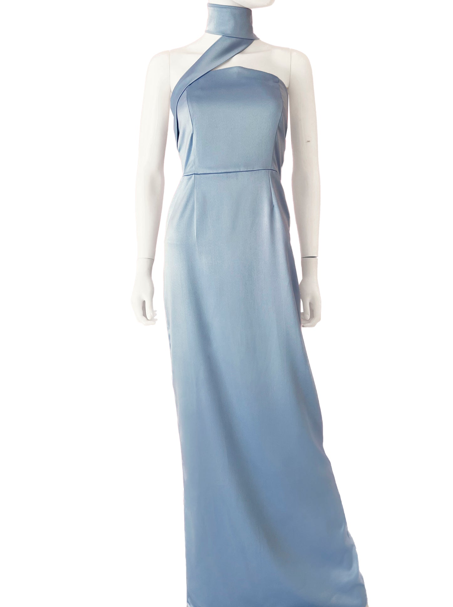Vestido banda en cuello azul cielo