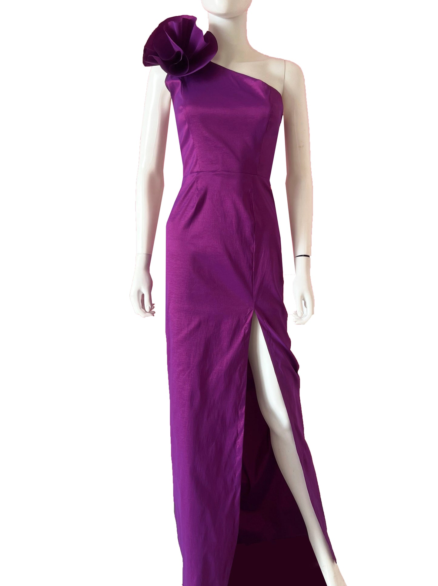Vestido flor en hombro bugambilia