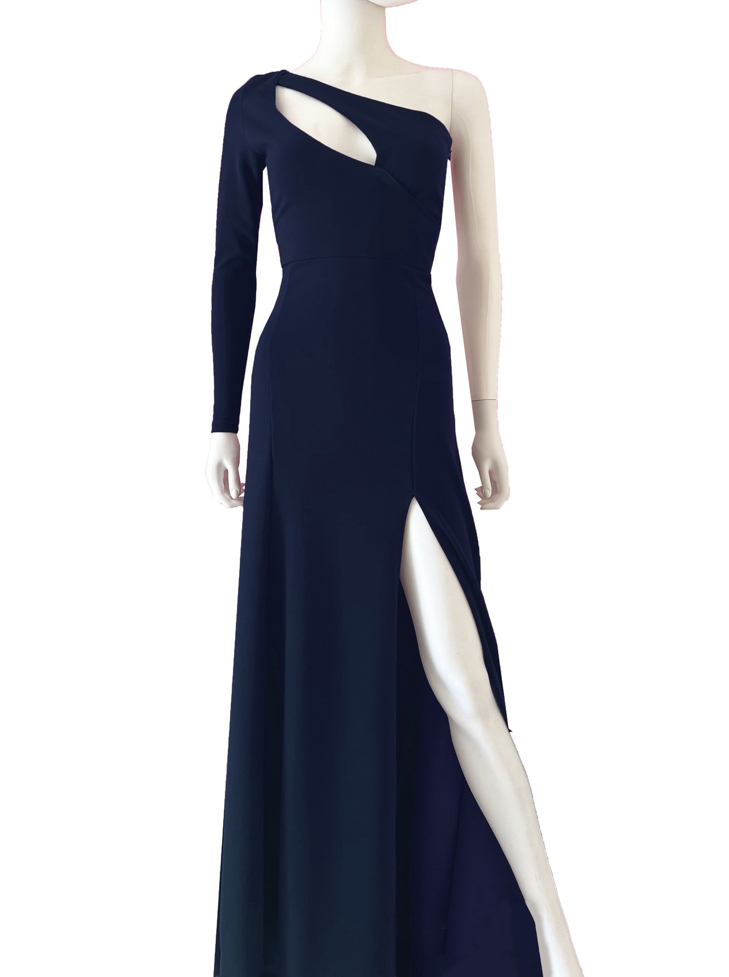 Vestido corte en pecho azul marino
