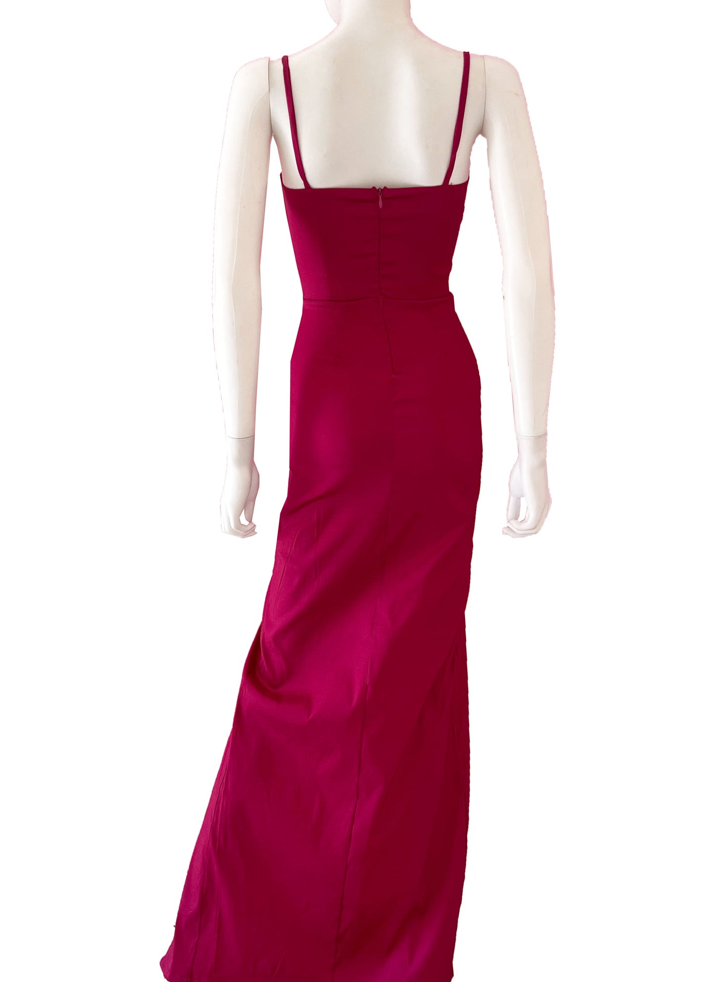 Vestido cout out moños rosa.
