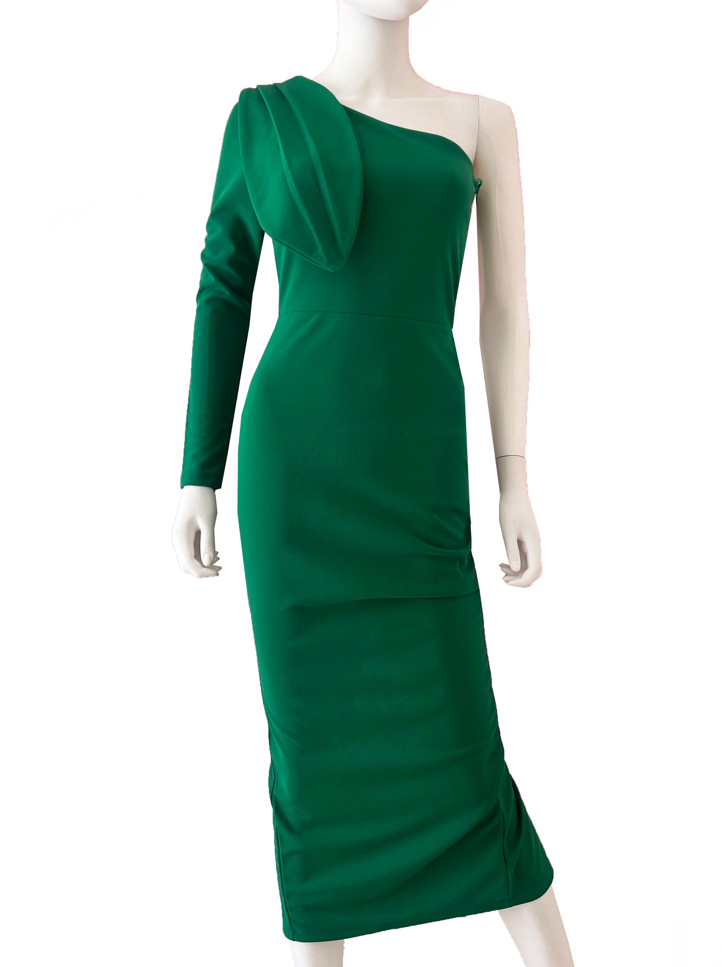 Vestido pétalo verde.