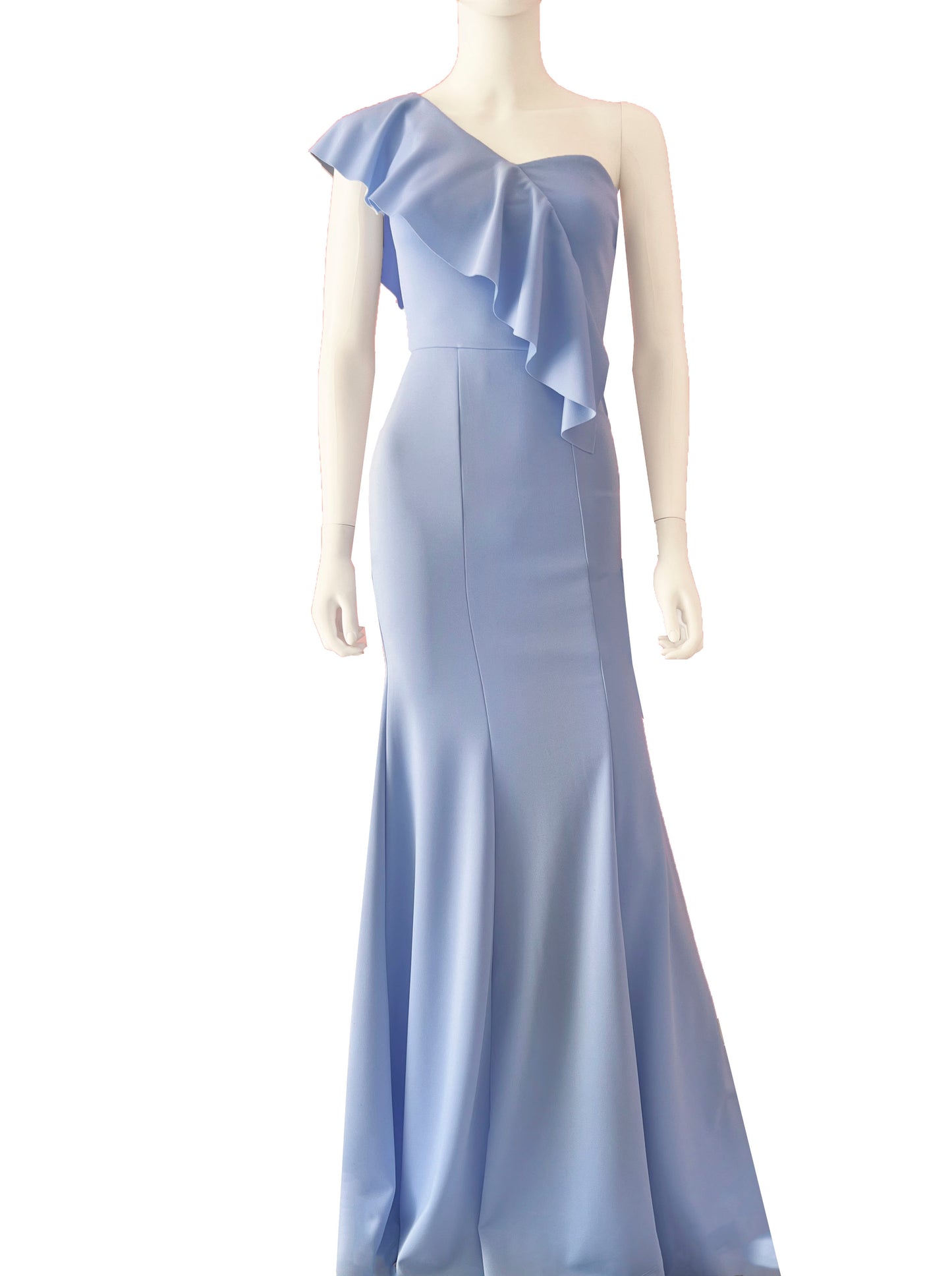 Vestido olán cruzado azul cielo.