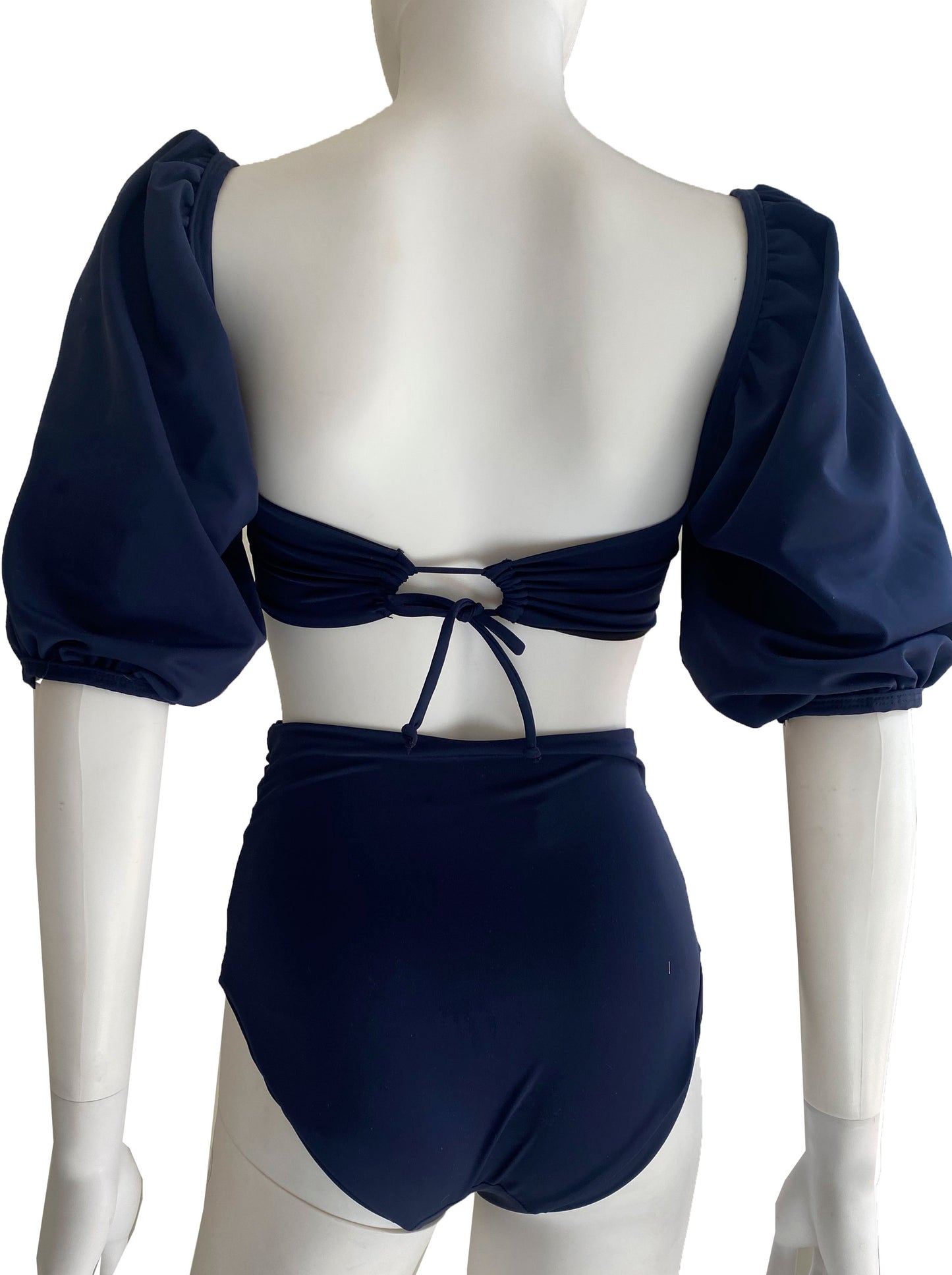 Top bikini manga globo azul m.
