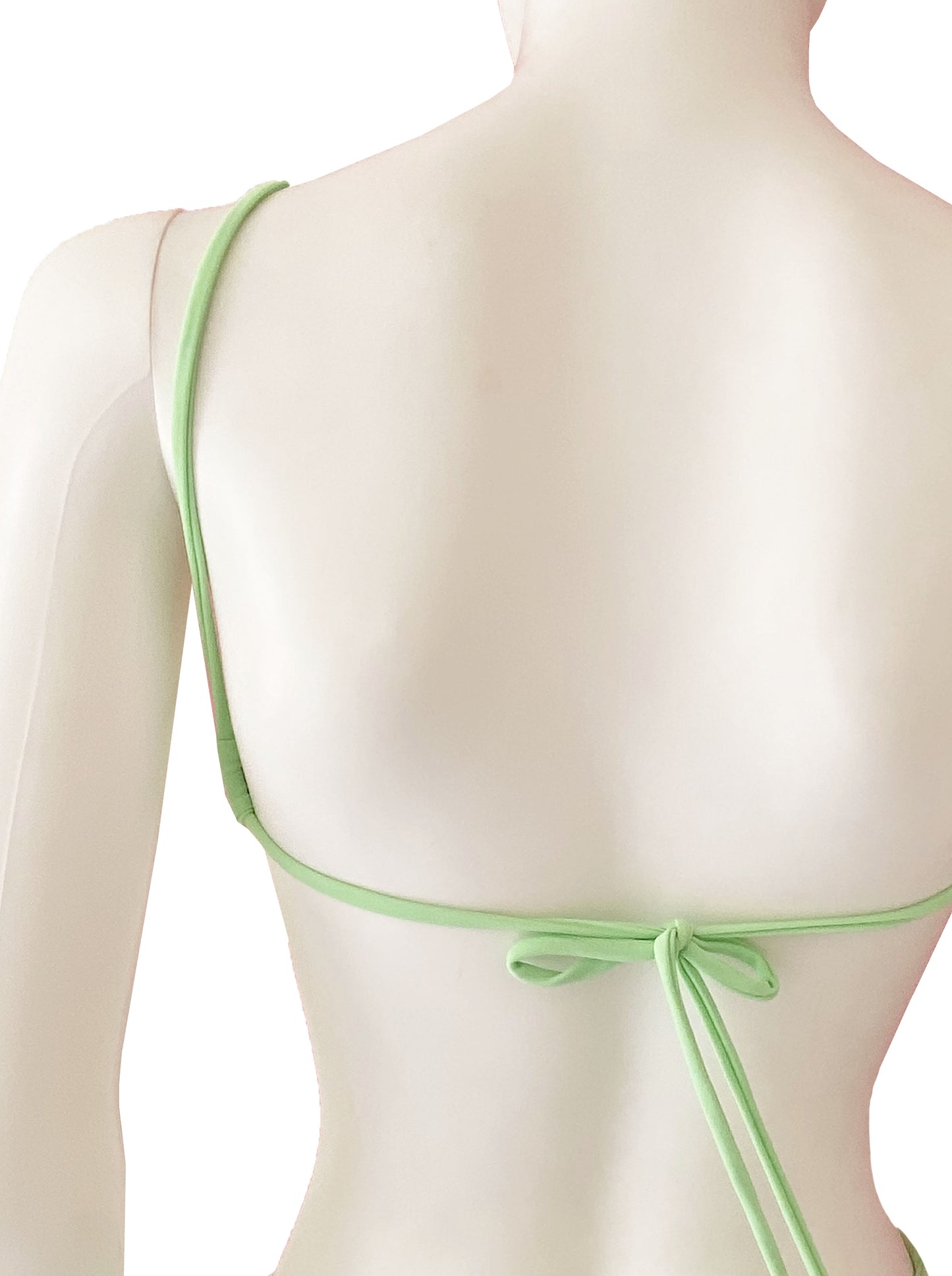 Top tiras cruzadas menta.