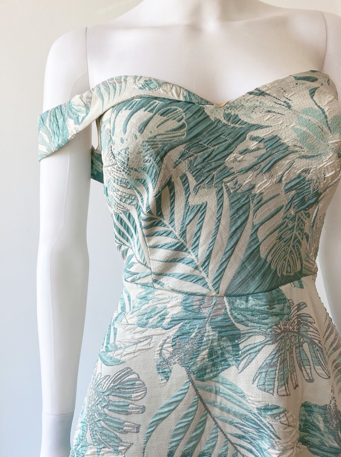 Vest.palmeras brocado