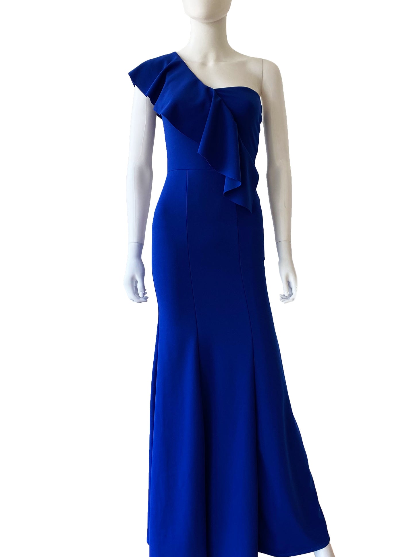 Vestido olán cruzado azul rey.