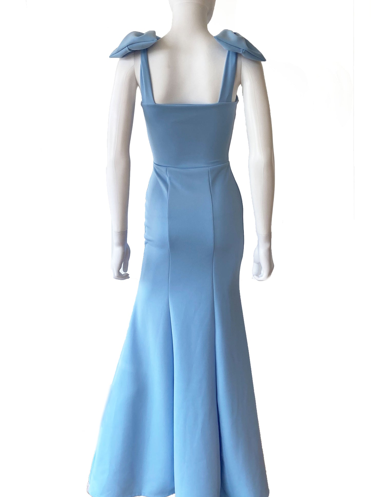 Vestido Moños azul cielo.