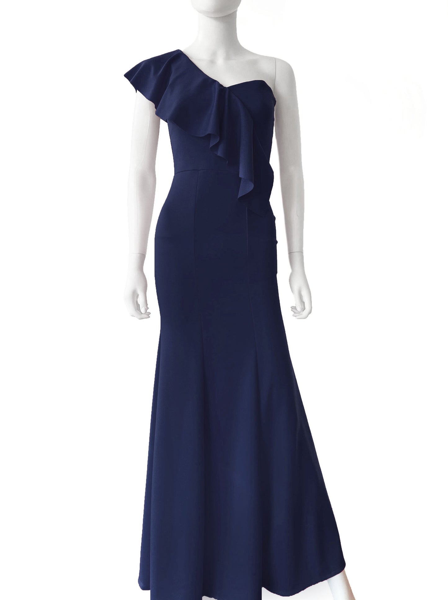 Vestido olán cruzado azul marino