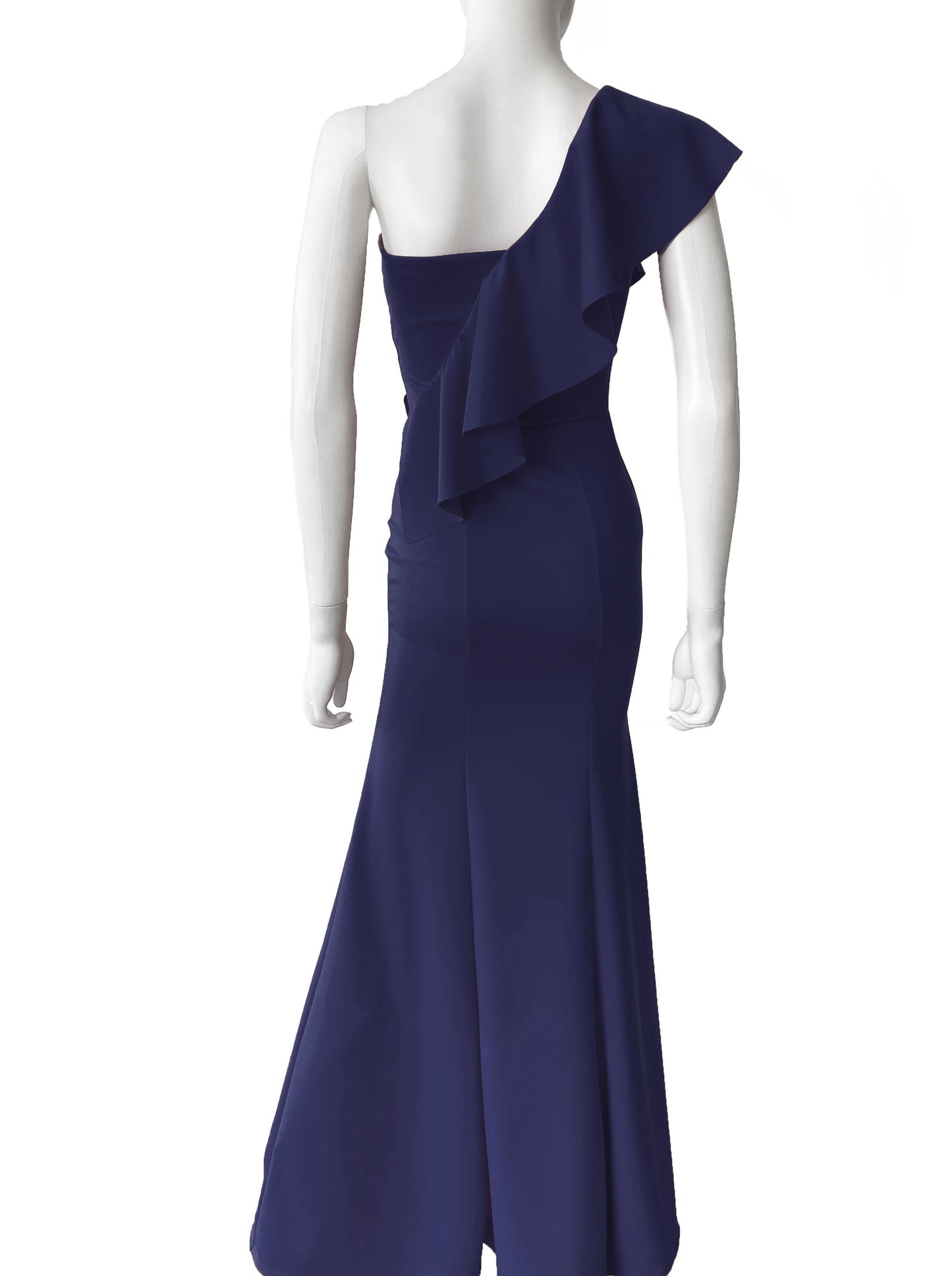 Vestido olán cruzado azul marino