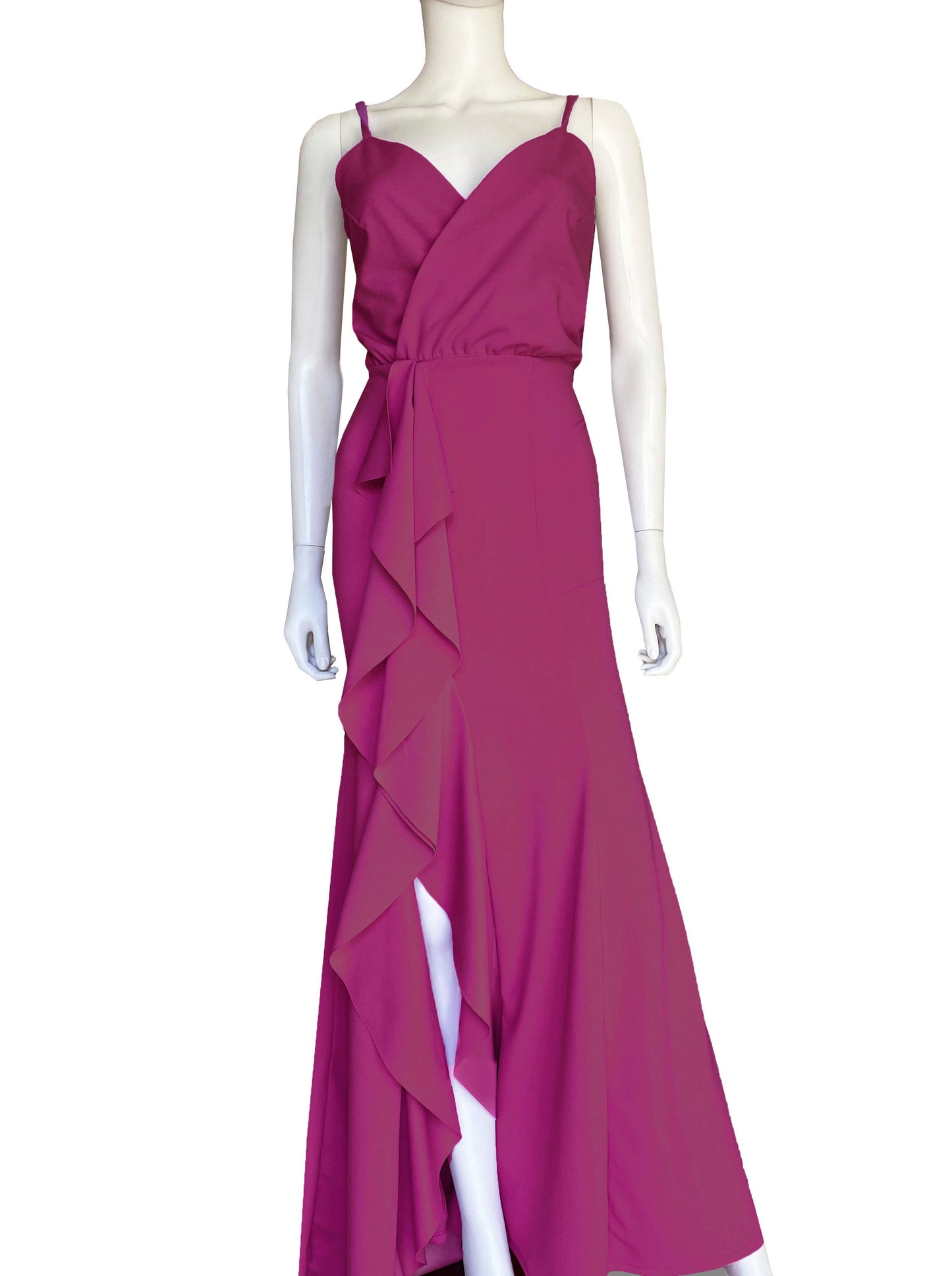 Vestido tirante volantes bugambilia.
