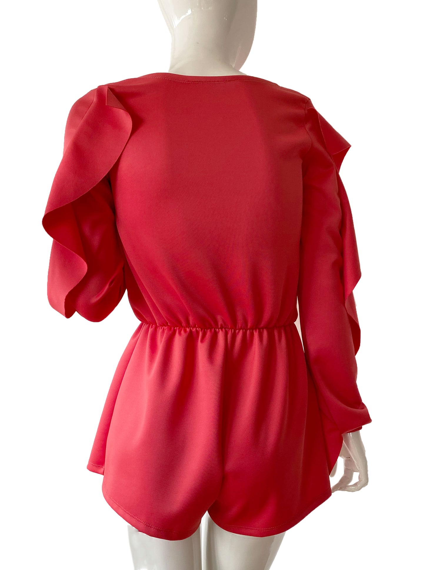 Romper escarolas en manga coral.