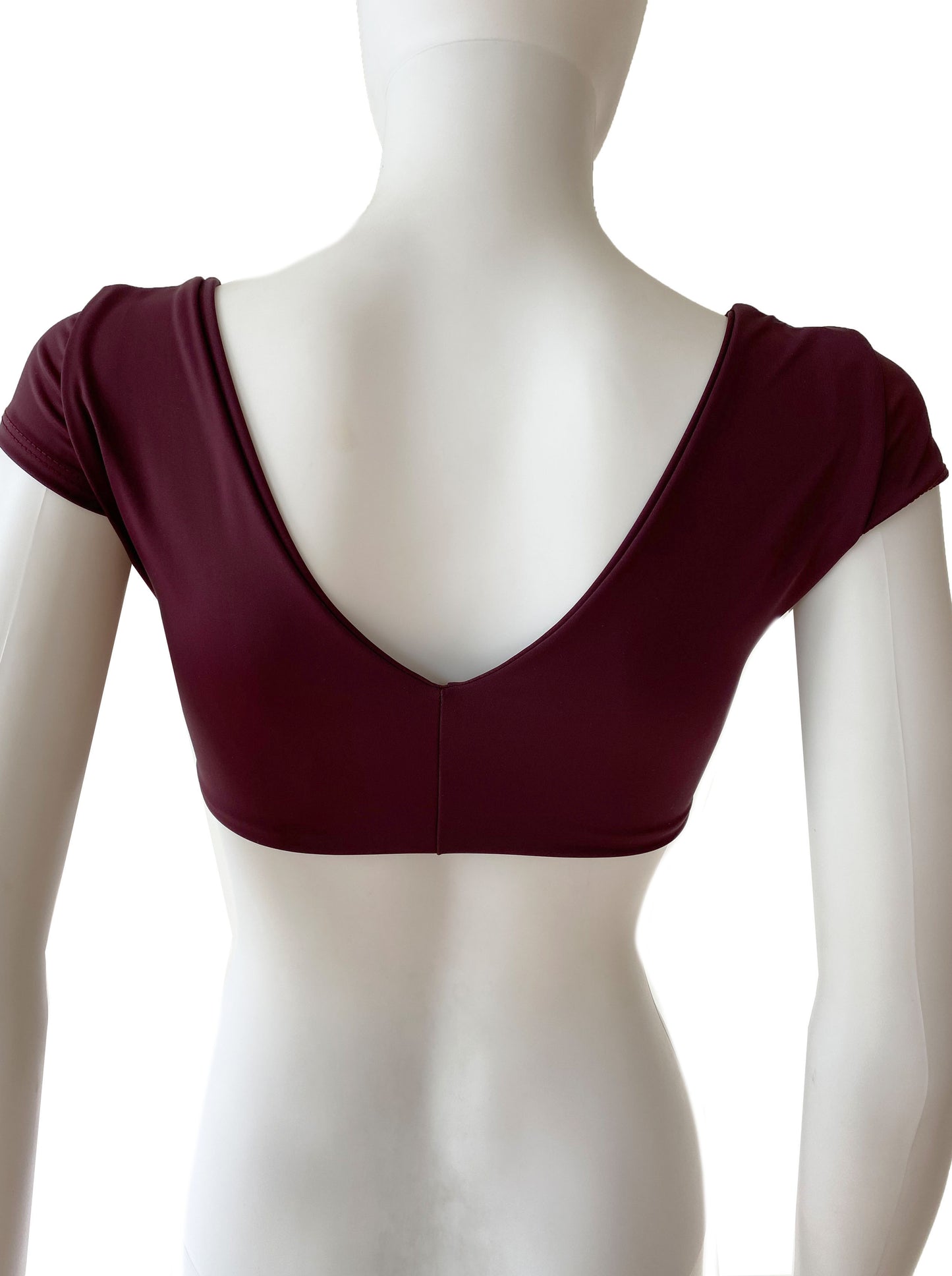Top manguita nudo tinto