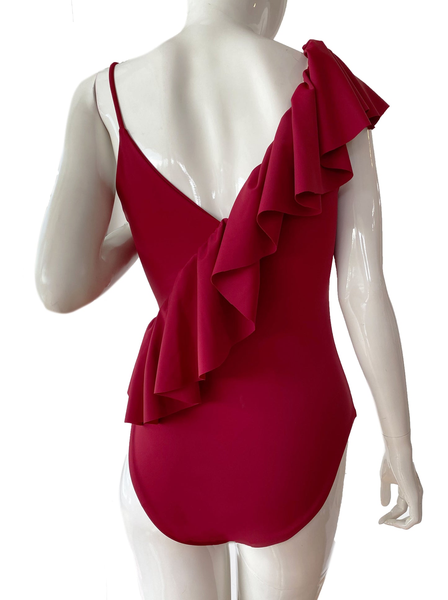 Monokini escarola rojo quemado.