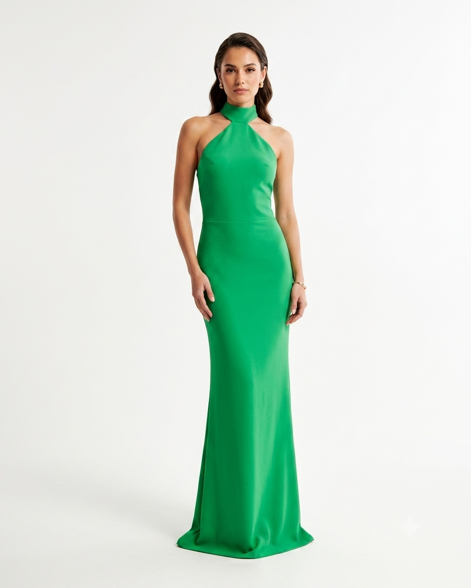 PRE-ORDER  Vestido halter verde