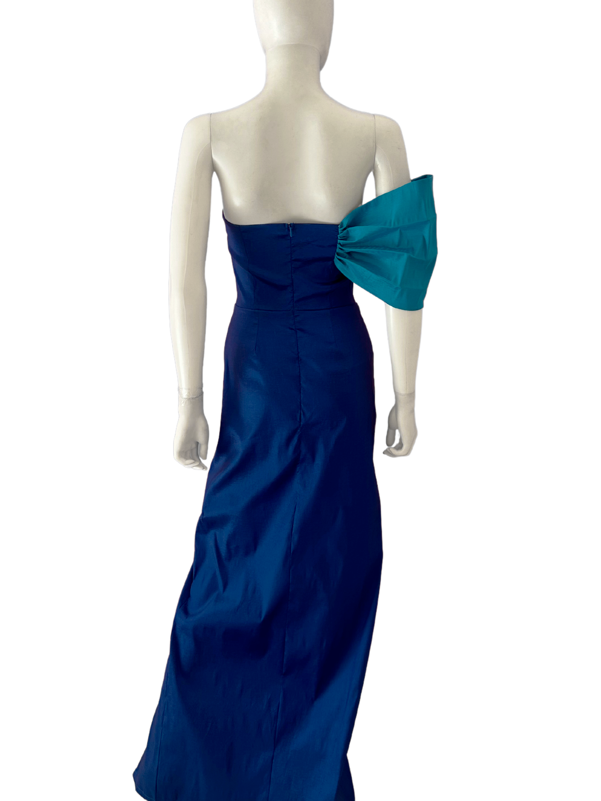 Mono Azul Rey Vestido moño en un brazo azul rey bi color – makadamiaapparel