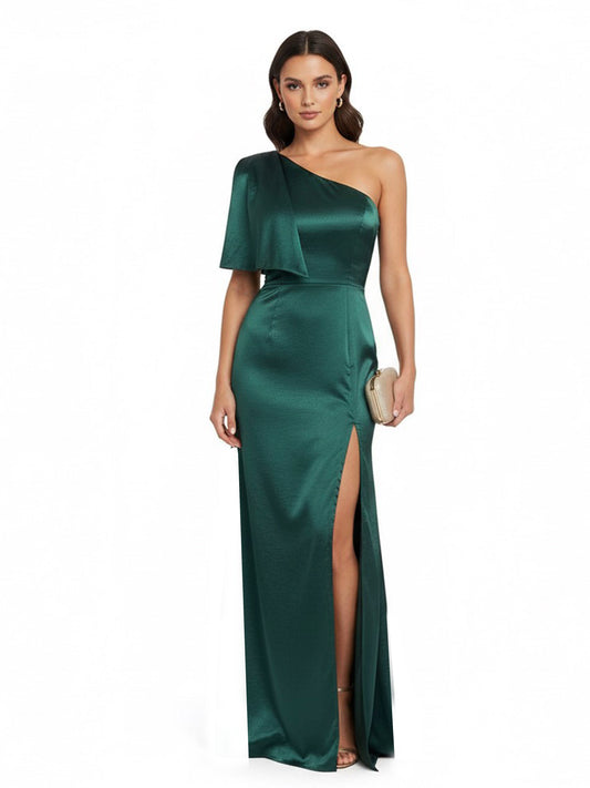 Vestido moño triángulo verde.