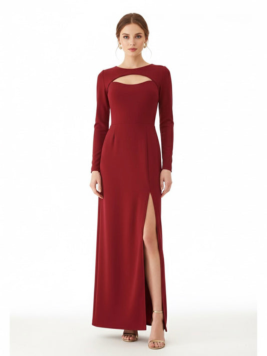 Vestido detalle en pecho rojo