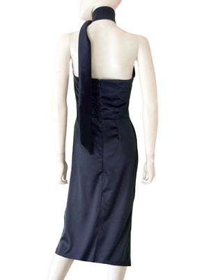 Vestido  banda en cuello azul marino