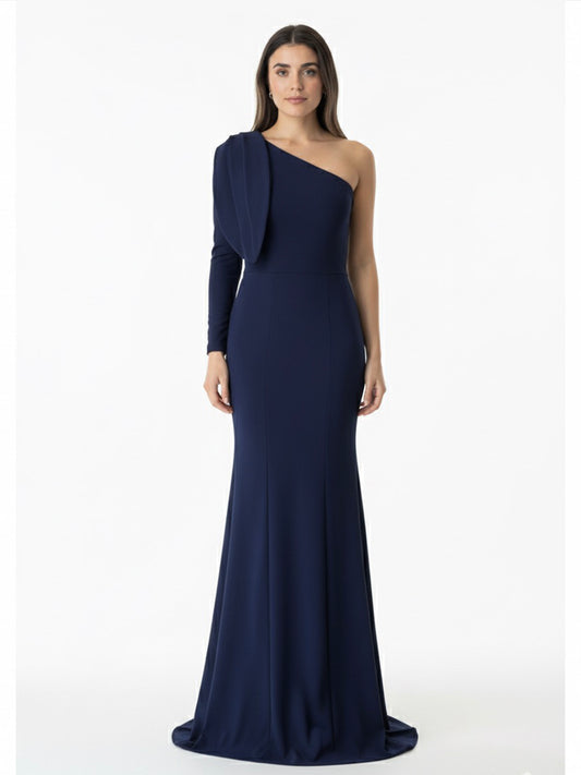 Vestido pétalo  azul marino.