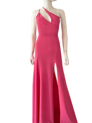 Vestido dos straps de lado rosa.