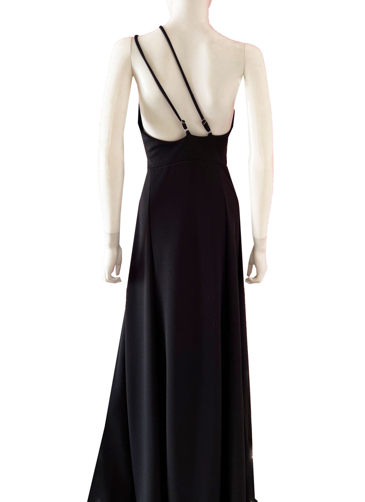 Vestido dos straps de lado negro.