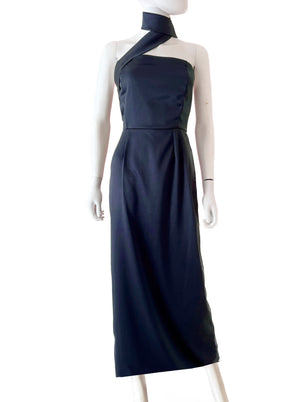 Vestido  banda en cuello azul marino