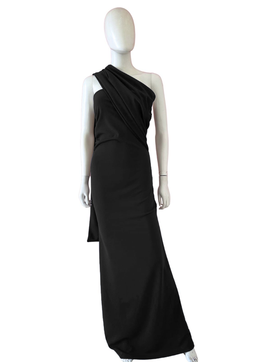 Vestido pieza cruzada negro