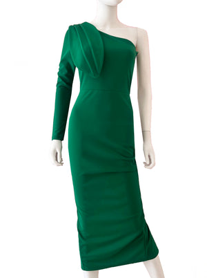 Vestido pétalo verde.