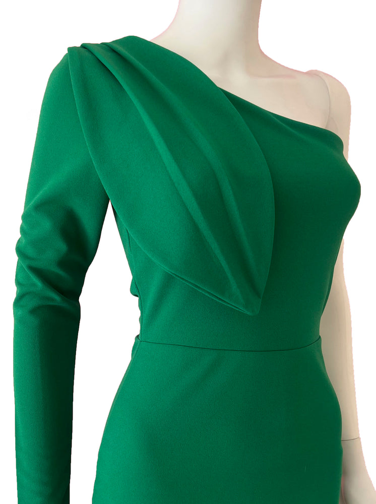 Vestido pétalo verde.