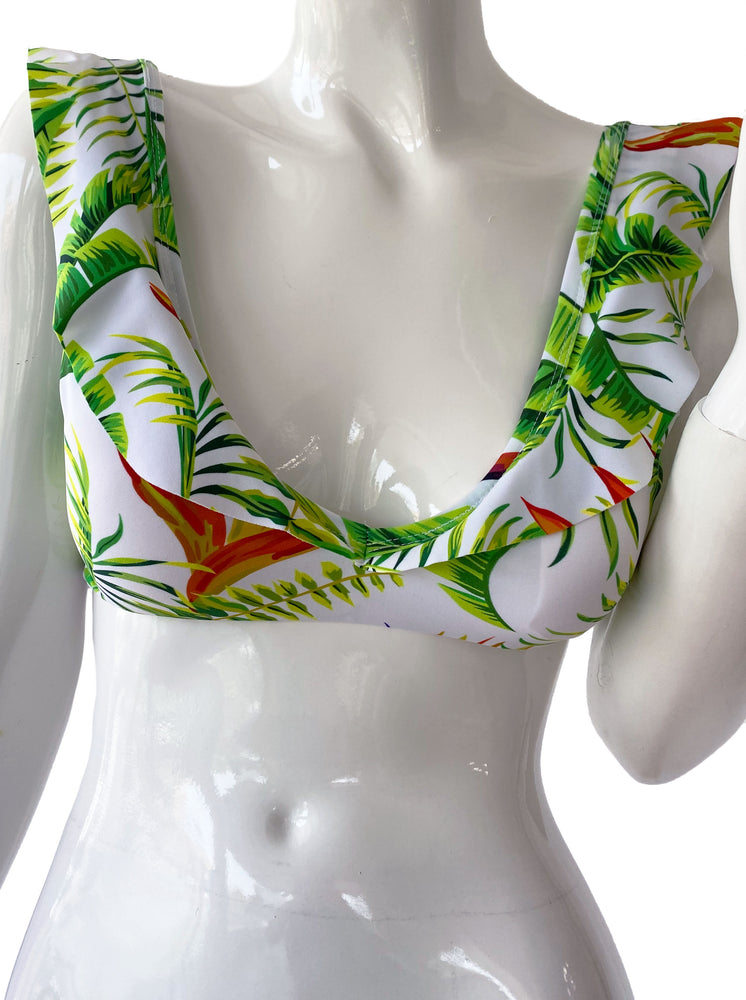 Top volante tropical/verde.