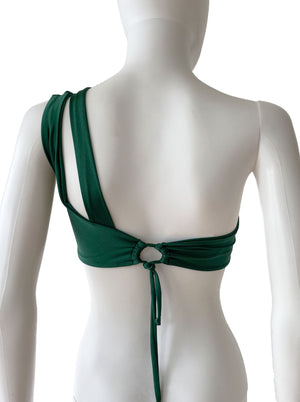 Top bikini aro y tirante verde.