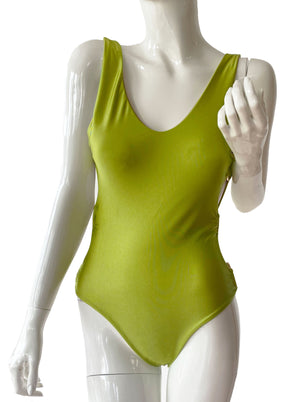 Monokini aros verde limón.