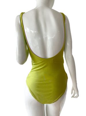 Monokini aros verde limón.