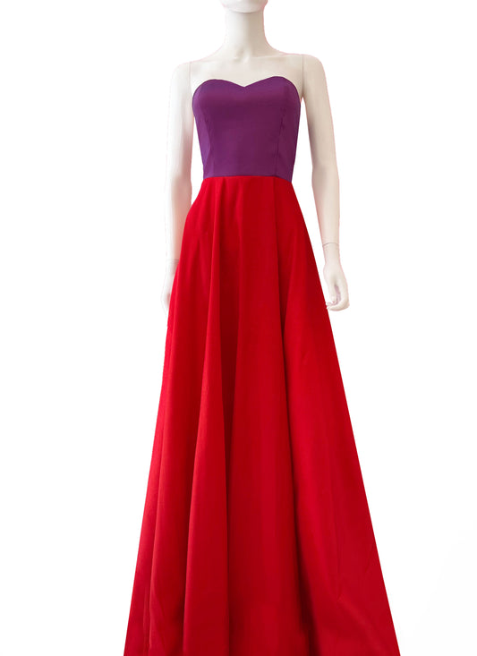 Vestido Bicolor strapless 2.